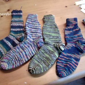 Meine Socken mit und ohne Muster